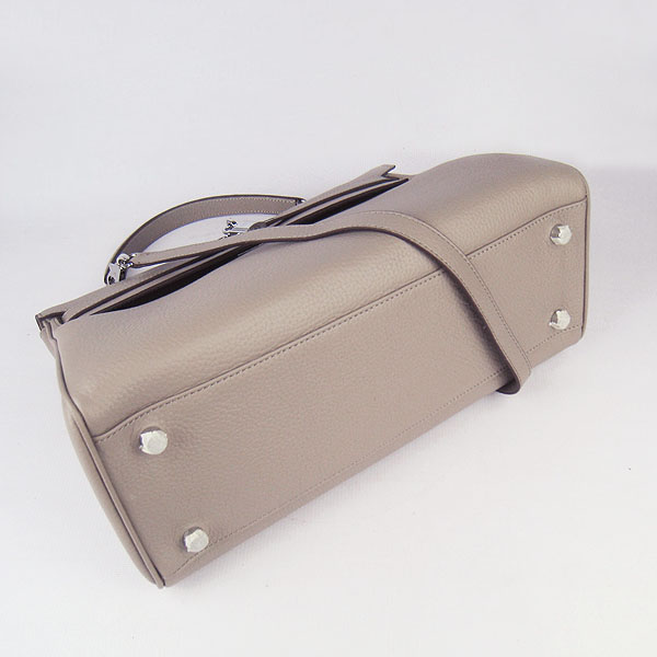 High Quality Hermes Kelly 35cm Togo Leather Bag Grey 6308